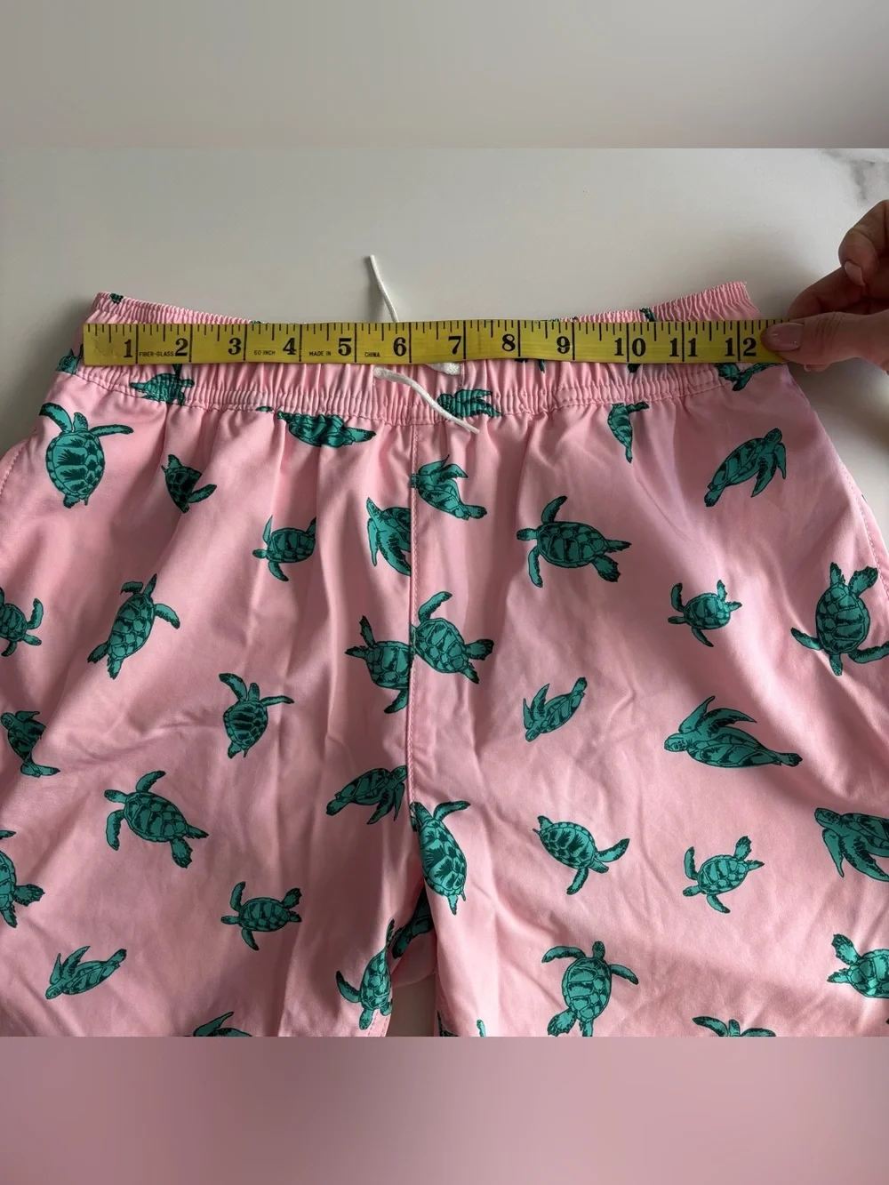 Crewcuts Boys turtles swim trunk sz 16 pink green - Picture 5 of 7